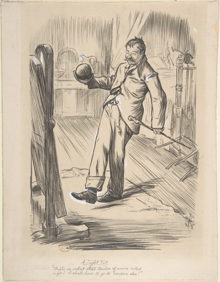 "A Tight Fit" by Charles Samuel Keene