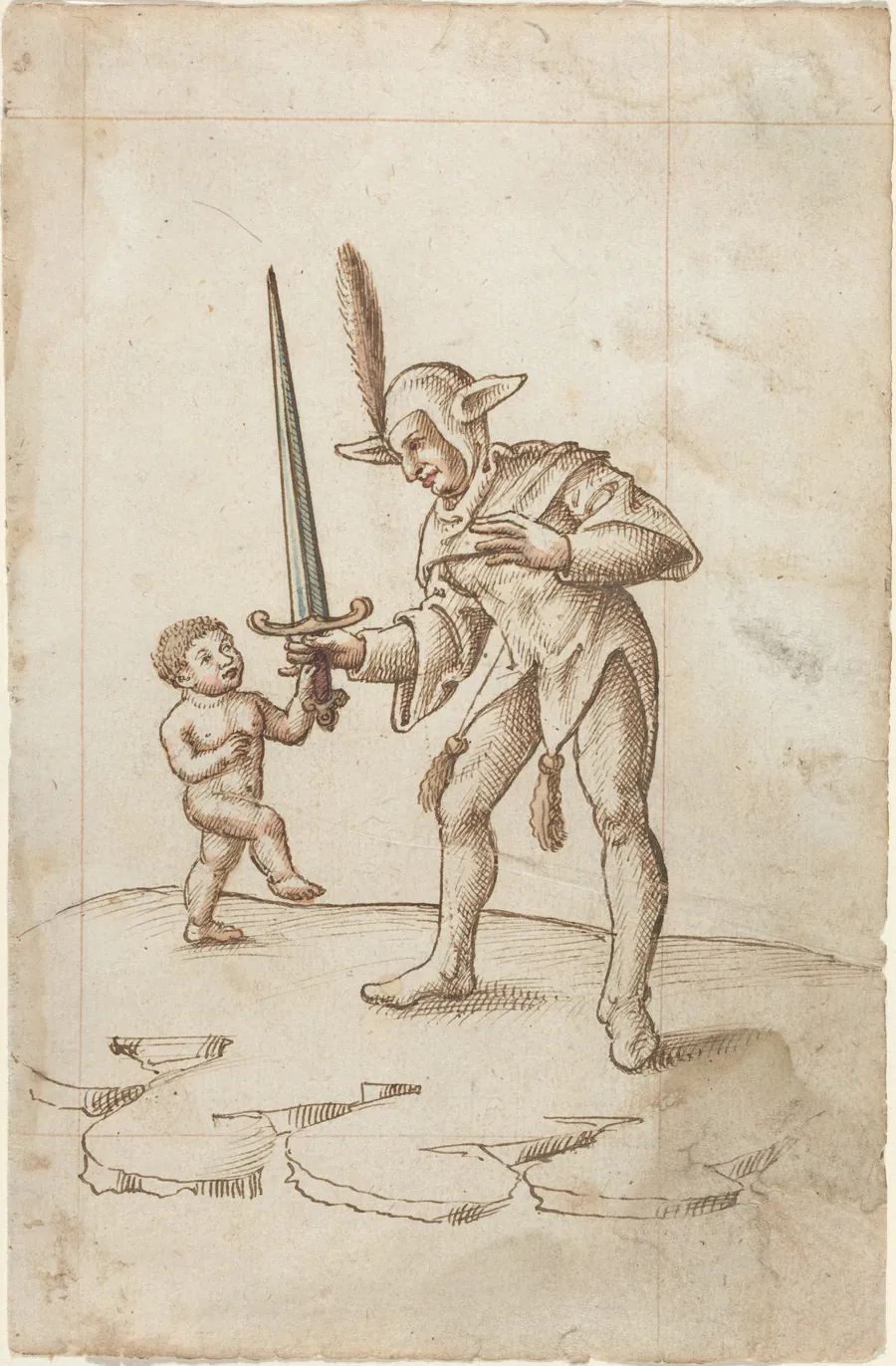 "Turn aside the Sharp Sword" [fol. 44 recto] by French early 16th Century
