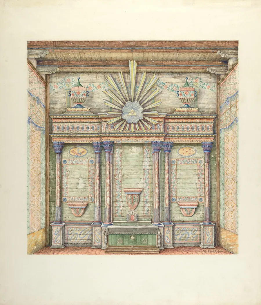 Decorations on Reredos and Sanctuary Walls by William Kieckhofel