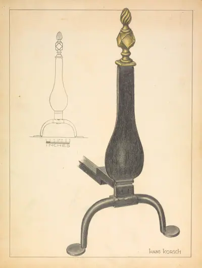 Andiron (one of pair)