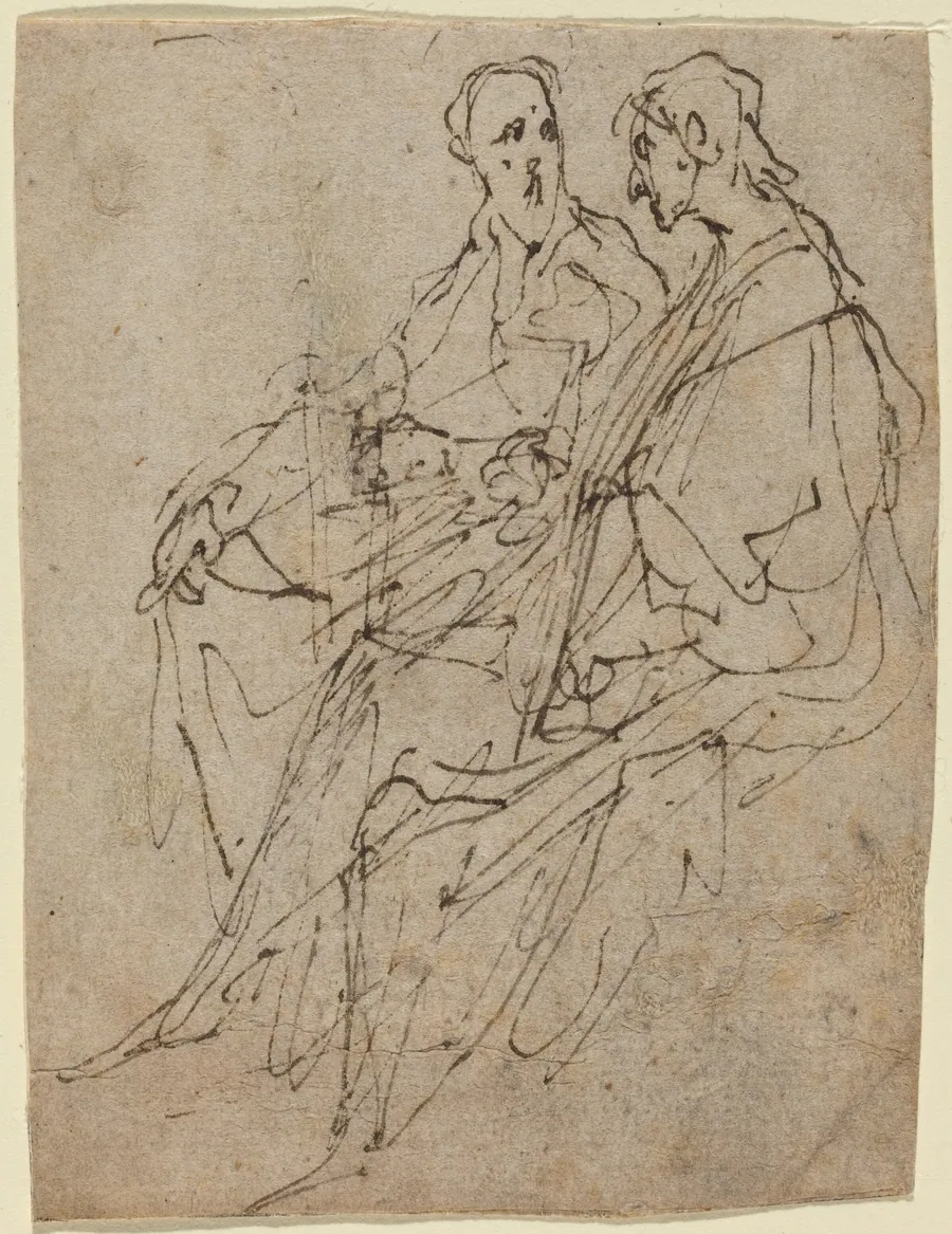 Two Seated Male Figures by Sir Anthony van Dyck