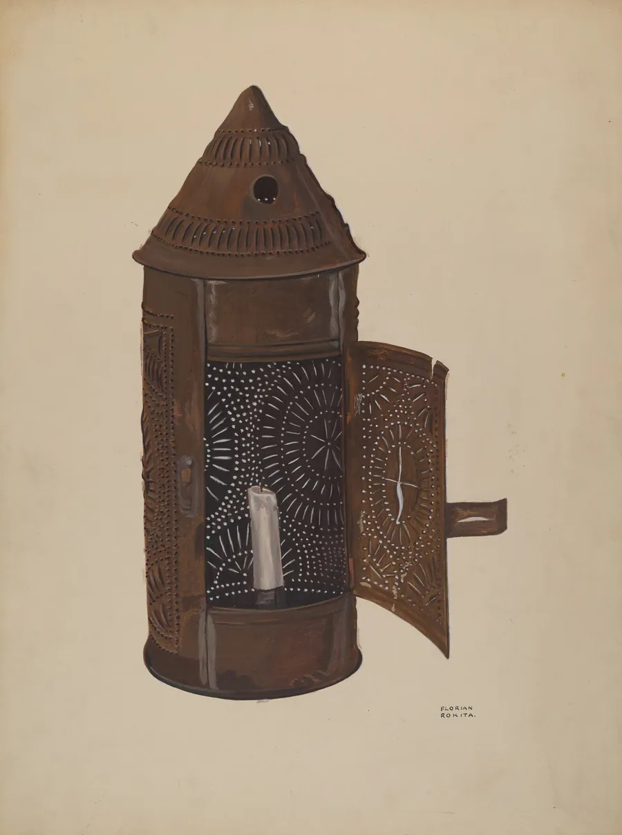 Pierced Iron Lantern by Florian Rokita
