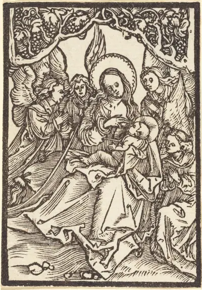 The Virgin Nursing the Christ Child with Four Angels