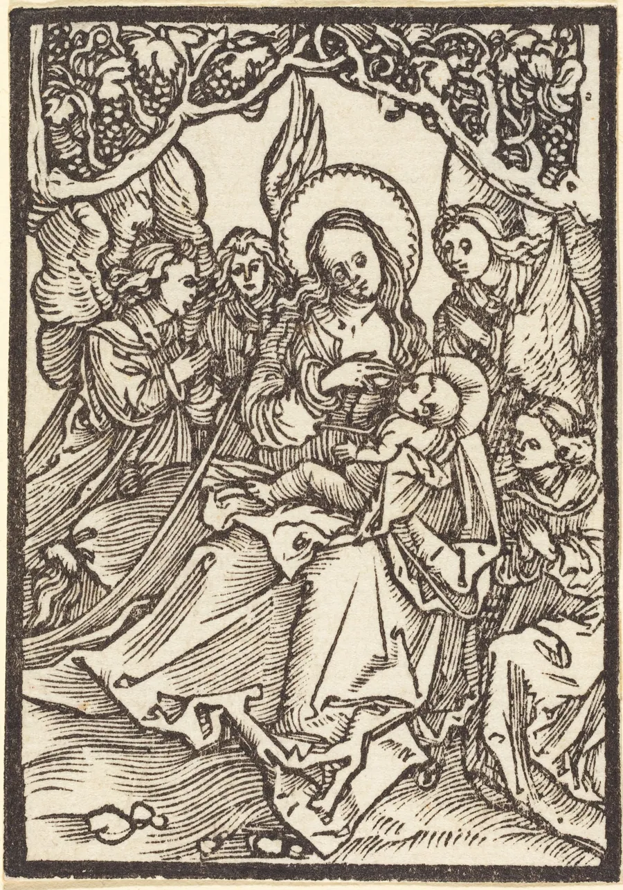 The Virgin Nursing the Christ Child  with Four Angels by Albrecht Dürer