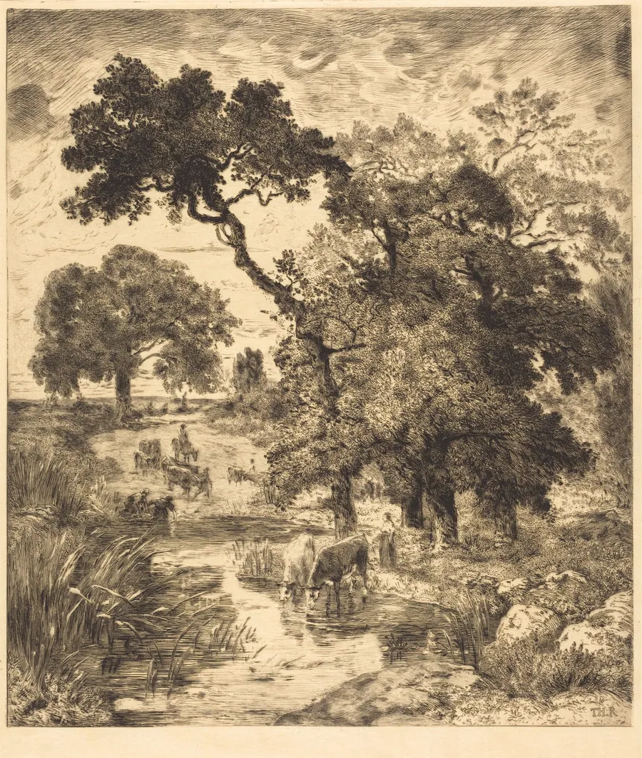 Evening by Félix Bracquemond