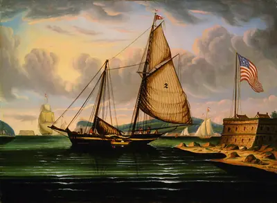 New York Harbor with Pilot Boat "George Washington"