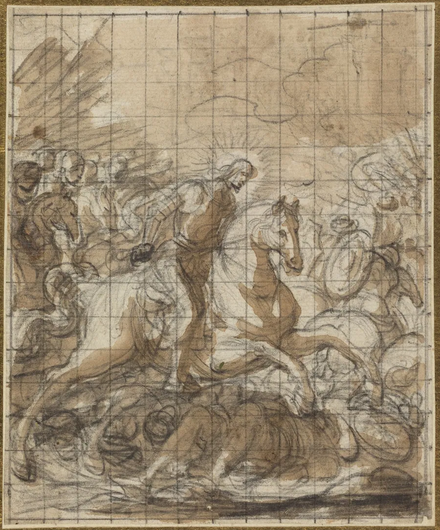Saint James Defeating the Infidels by Italian 18th Century