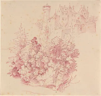 Fortified Castle on a High Cliff