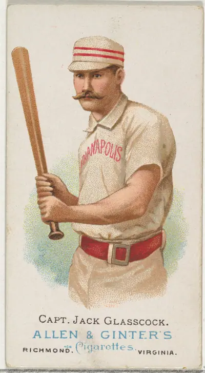 Captain Jack Glasscock, Baseball Player, from World's Champions, Series 1 (N28) for Allen & Ginter Cigarettes