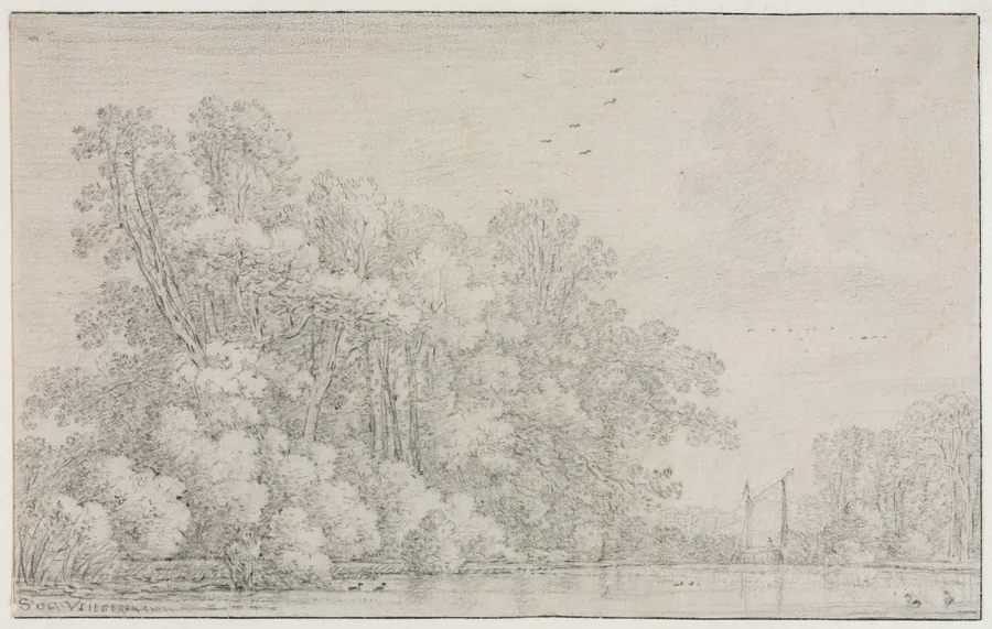 River Landscape by Simon de Vlieger