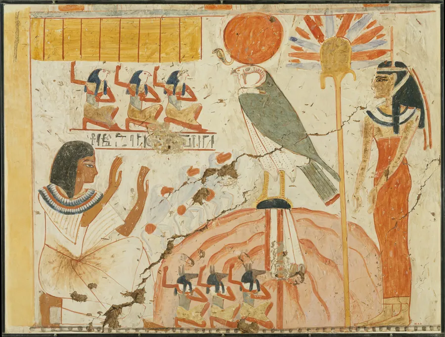Userhat Adoring Deities of the West, Tomb of Userhat by Norman de Garis Davies