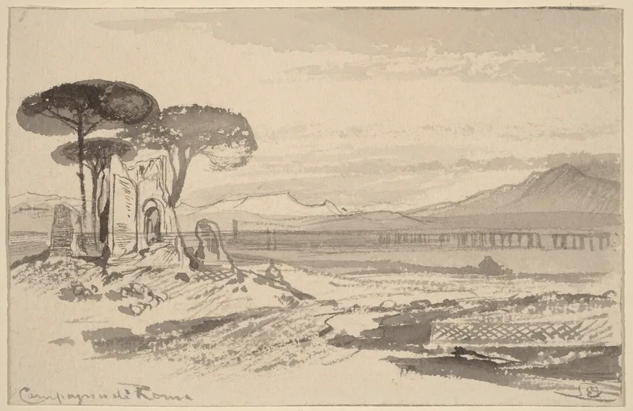 Campagna di Roma by Edward Lear
