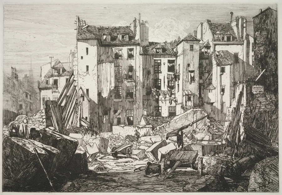 Demolition for the Openning of the Rue des Écoles by Maxime Lalanne