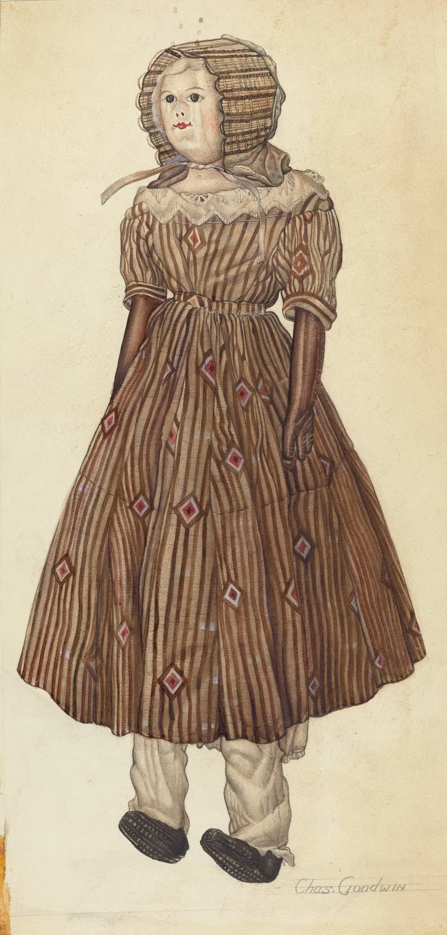 Wax Face Cotton Doll by Charles Goodwin
