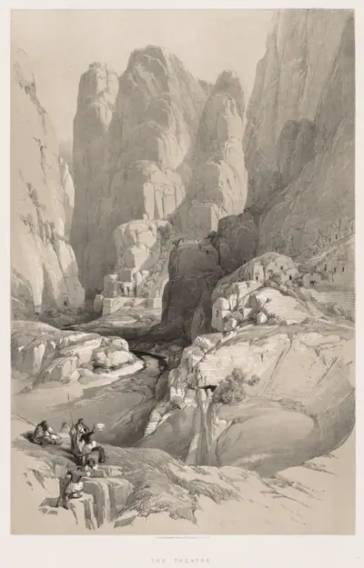 The Holy Land, Syria, Idumea, Arabia, Egypt & Nubia (Vol. III): Entrance to Petra