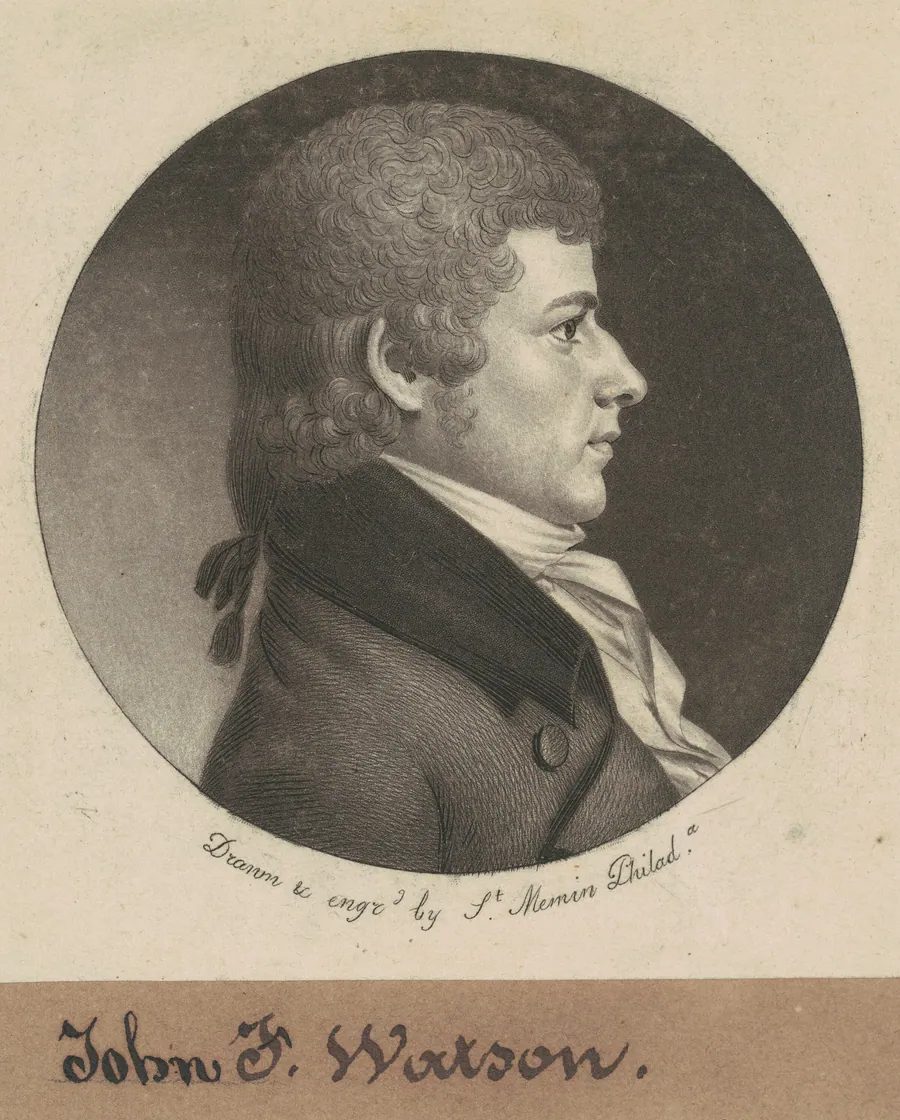 John Fanning Watson by Charles B. J. Févret de Saint-Mémin