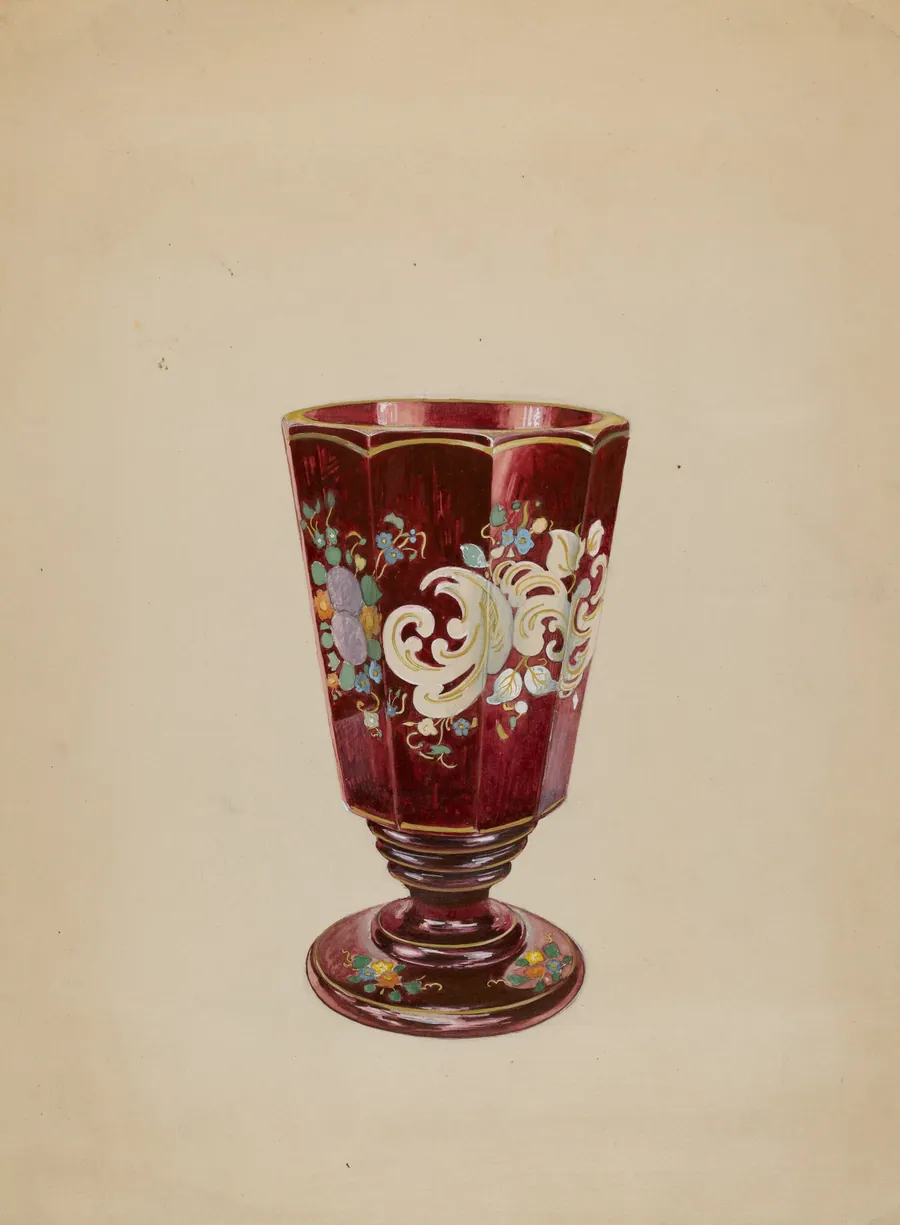 Vase (Ruby Glass) by Ralph Atkinson