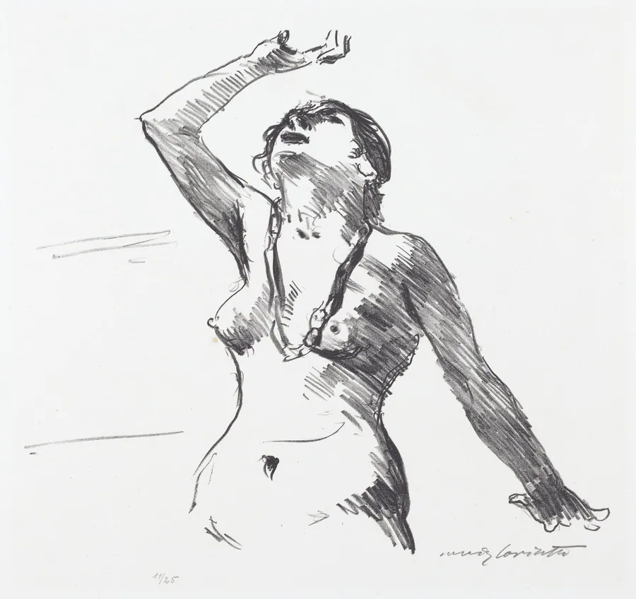 Weiblicher Akt in Abwehr (Female Nude Defending Herself) by Lovis Corinth