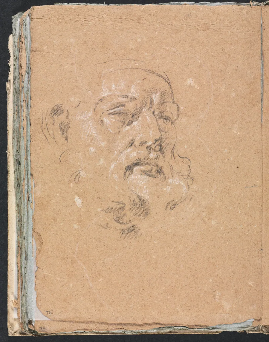 Verona Sketchbook: Male head (page 76) by Francesco Lorenzi