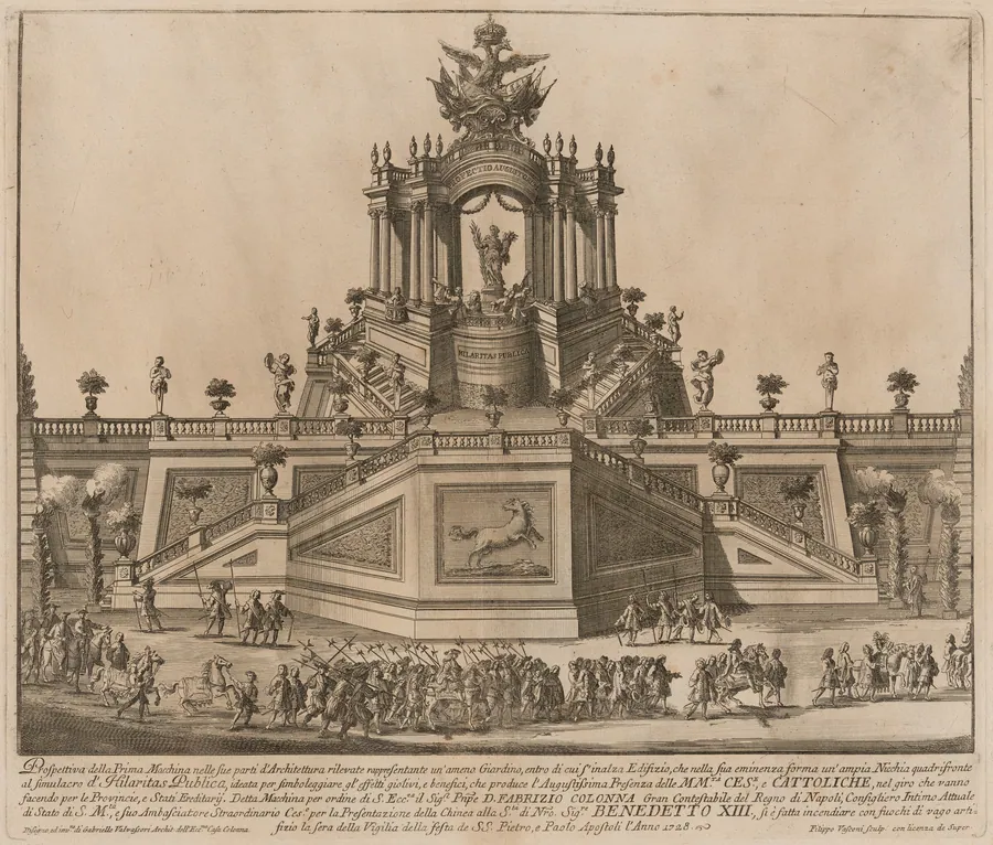 The Prima Macchina for the Chinea of 1728: The Temple of "Hilaritas Publica" by Filippo Vasconi