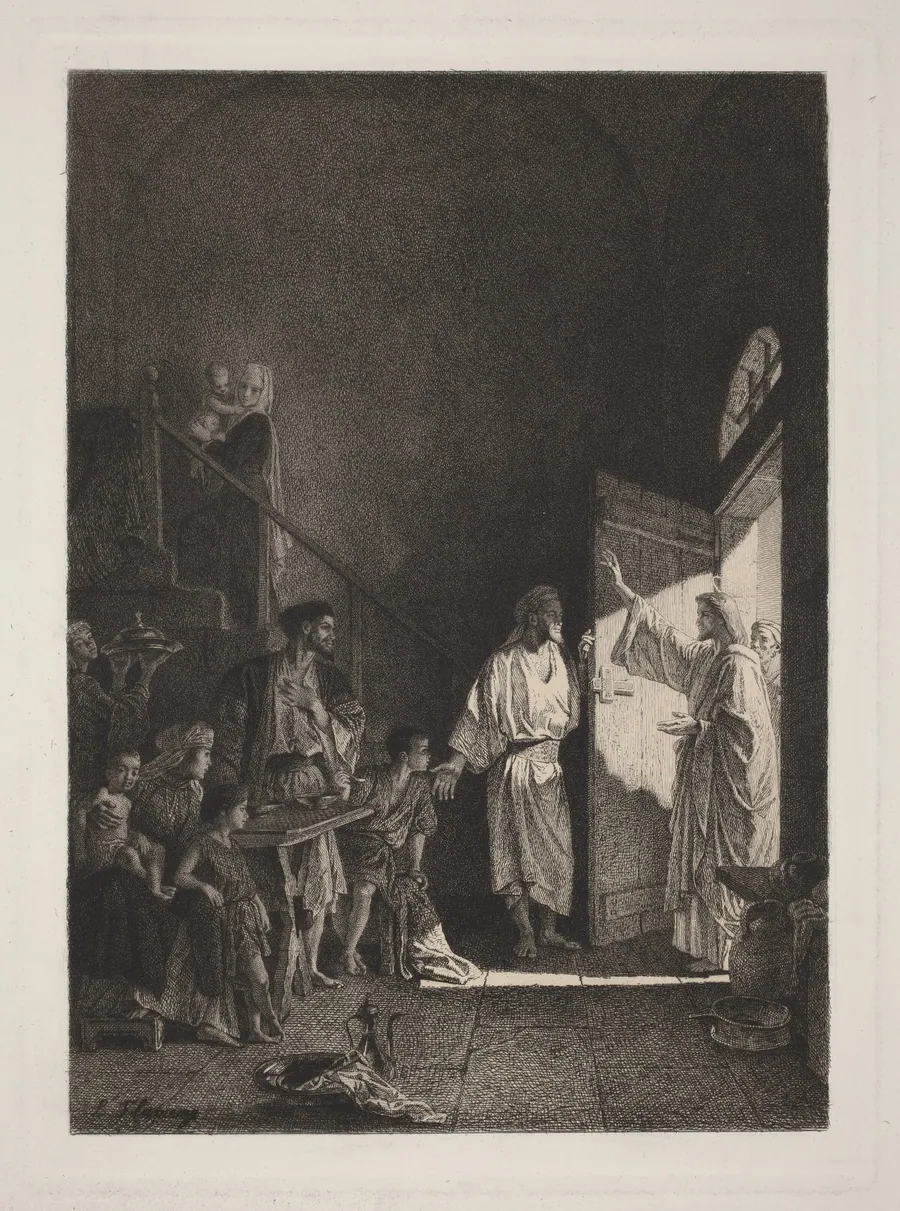 A Scene from the New Testament by Léopold Flameng