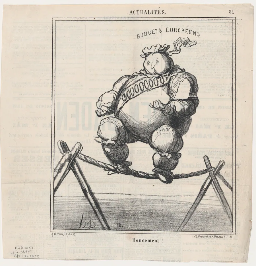 Gently!, from 'News of the day,' published in Le Charivari, April 21, 1868 by Aaron Martinet