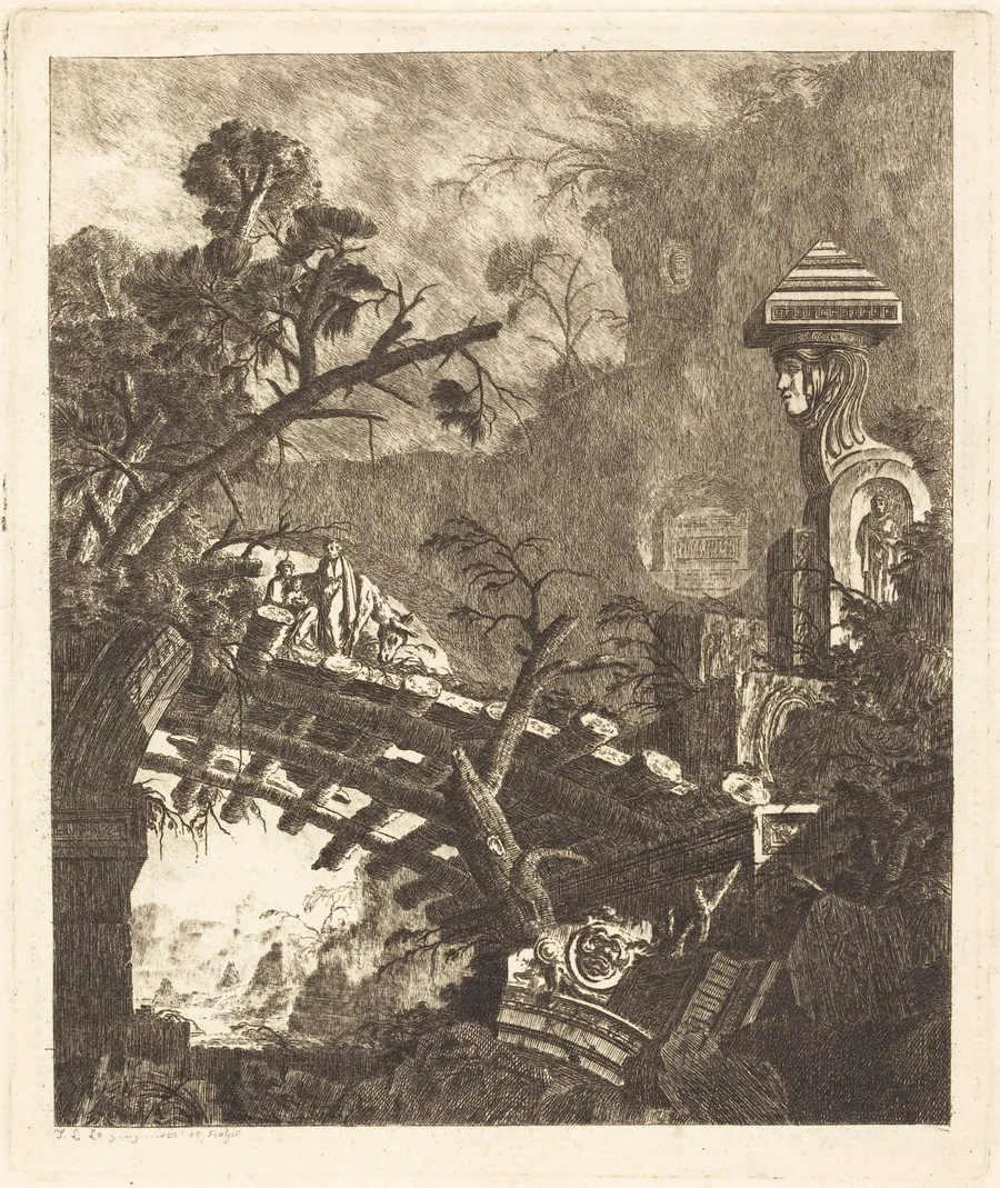 The Flight into Egypt by Jean-Laurent Legeay