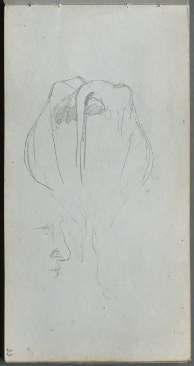Sketchbook, page 33: Study of a Cow from Behind and Profile Study