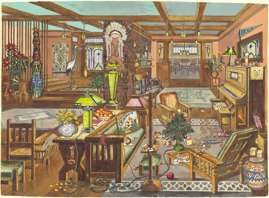 "California Mission" Style Interior by Perkins Harnly