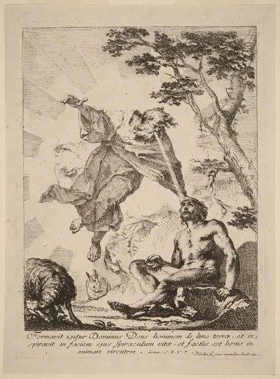 God Breathing Life into Adam