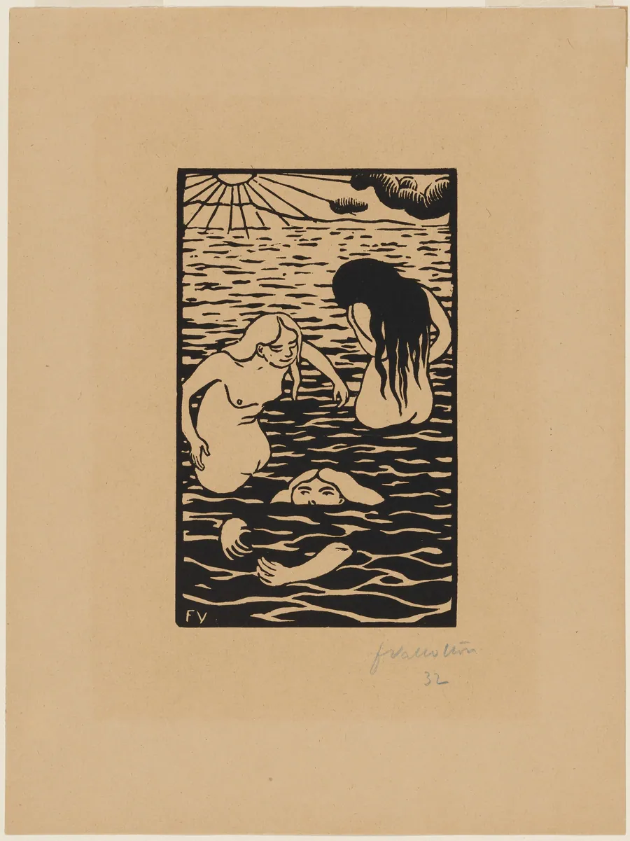 Three Bathers by Félix Vallotton
