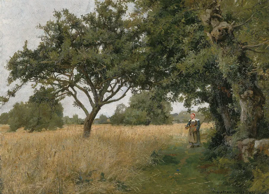 Brittany Landscape by H. Bolton Jones, born Baltimore, MD 1848-died New York City 1927