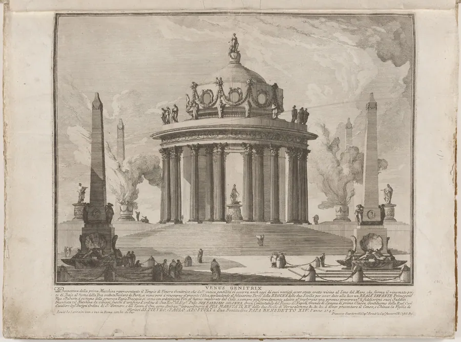 The Prima Macchina for the Chinea of 1747: The Temple of Venus Genitrix by Louis-Joseph Le Lorrain