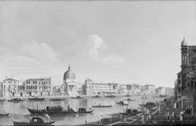 Canal Grande i Venedig med S. Simeone Piccolo