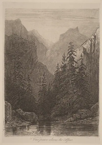 Vue prise dans les Alpes