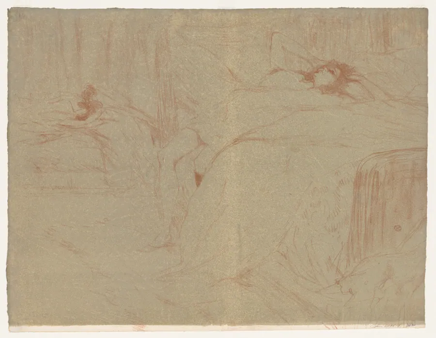Elles: Woman Lying on Her Back by Henri de Toulouse-Lautrec