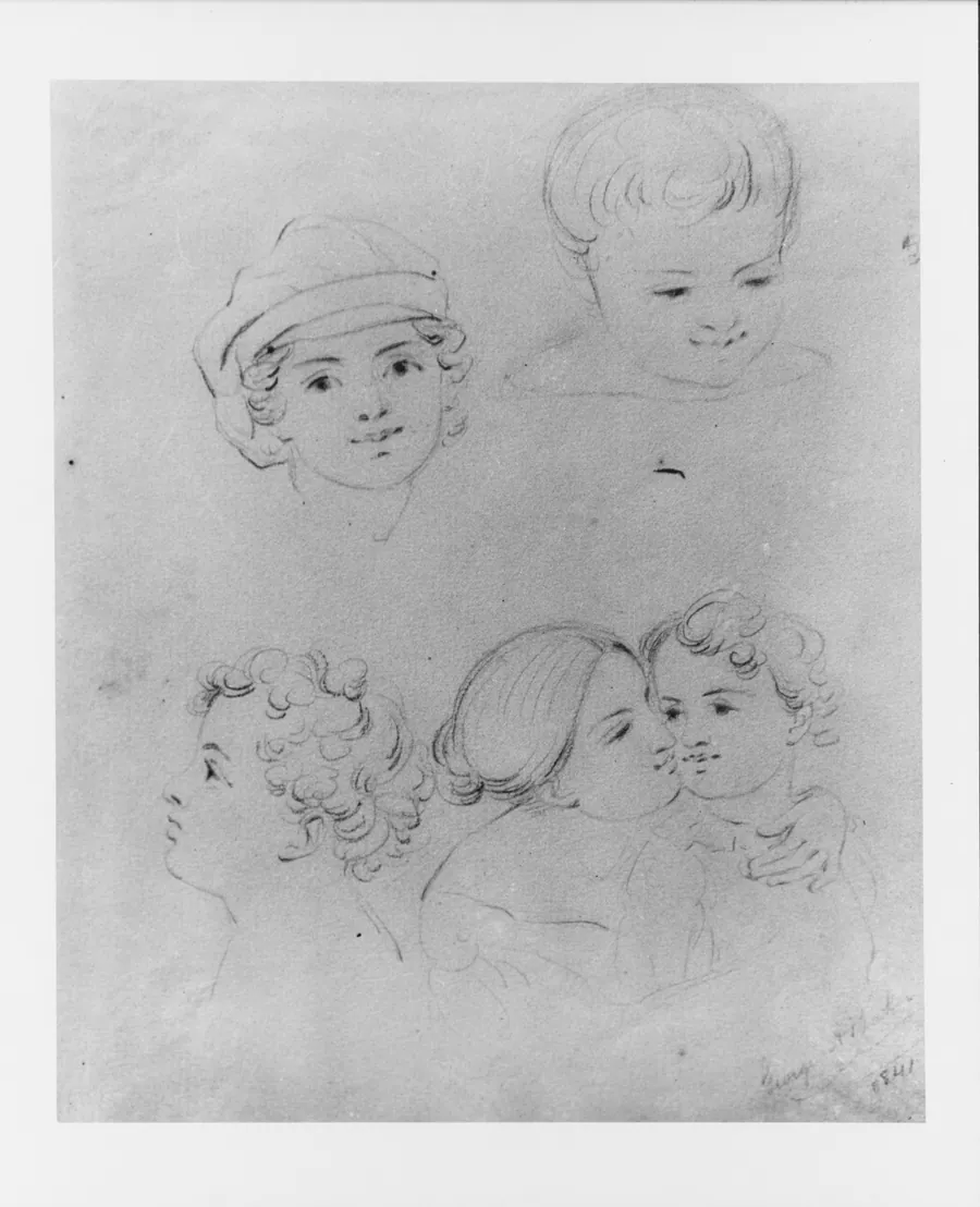 Sketches of Heads (from McGuire Scrapbook) by George Augustus Baker Jr.