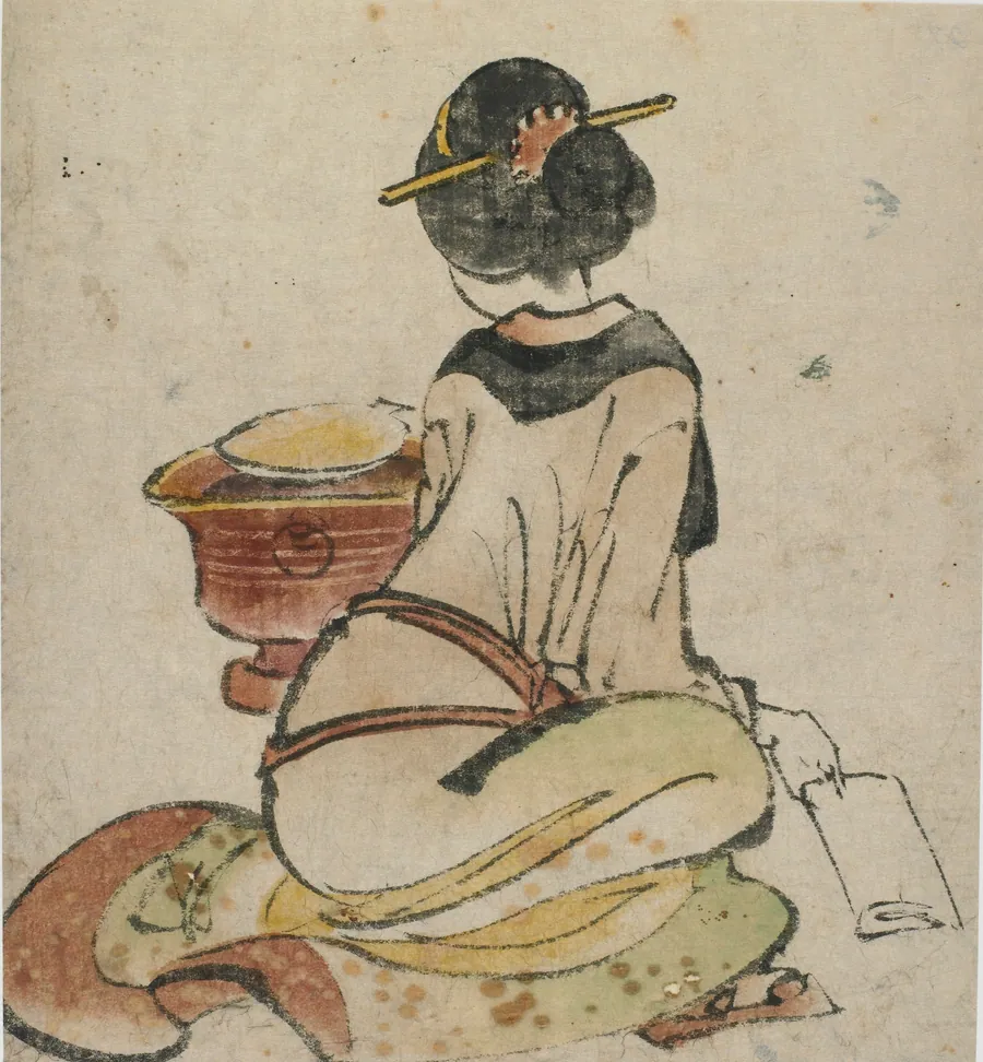 Seated figure of a woman by Katsushika Hokusai 葛飾北斎 (1760-1849)