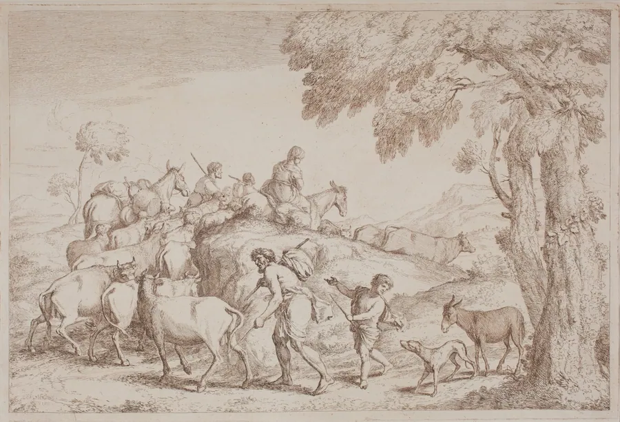 An Elderly Shepherd Seen from Behind by Gaetano Zompini