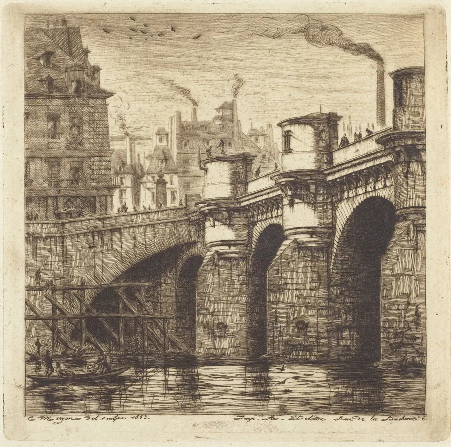 Le Pont-Neuf, Paris by Charles Meryon