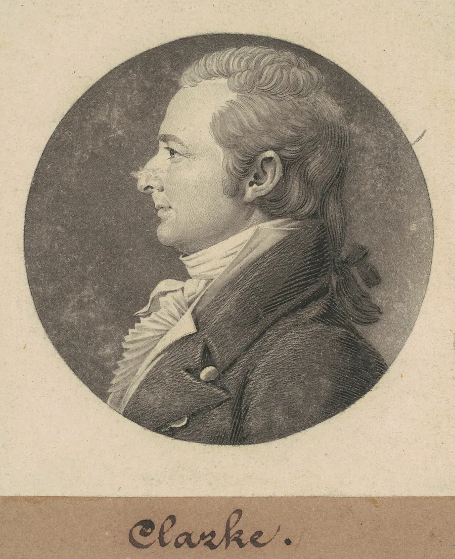 John Clarke by Charles B. J. Févret de Saint-Mémin