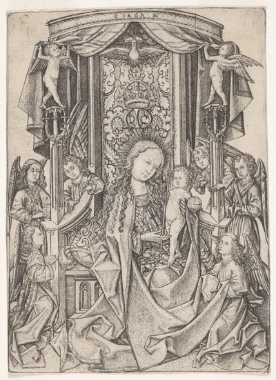 Madonna Enthroned with Eight Angels