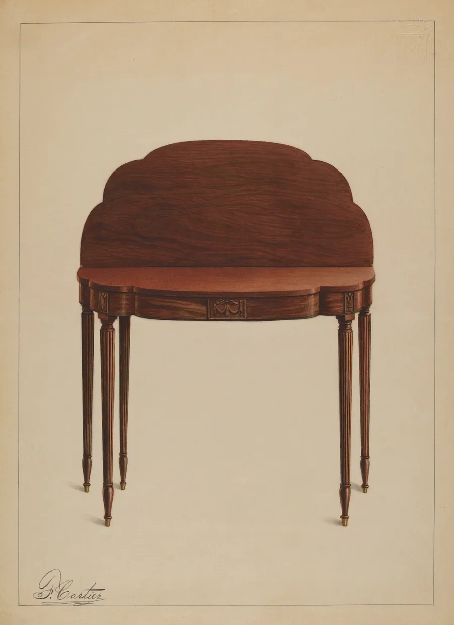 Card Table by Ferdinand Cartier