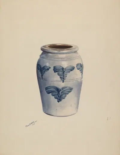 Gray Stoneware Crock