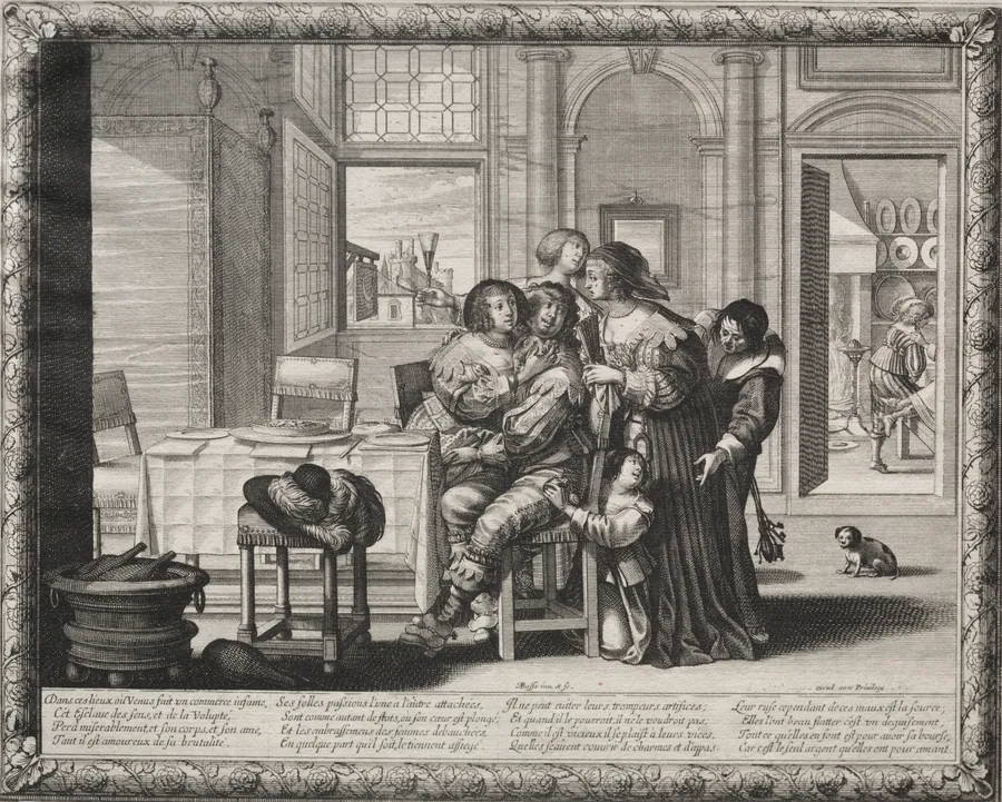 The Prodigal Son:  Riotous Living by Abraham Bosse