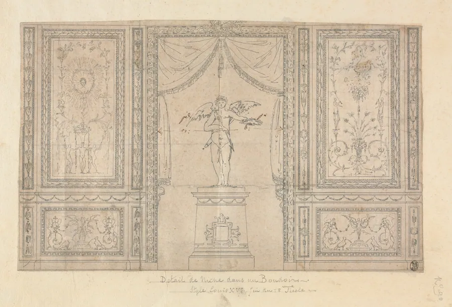 Statue of Cupid in a Wall Niche by Paolo Vincenzo Bonomini
