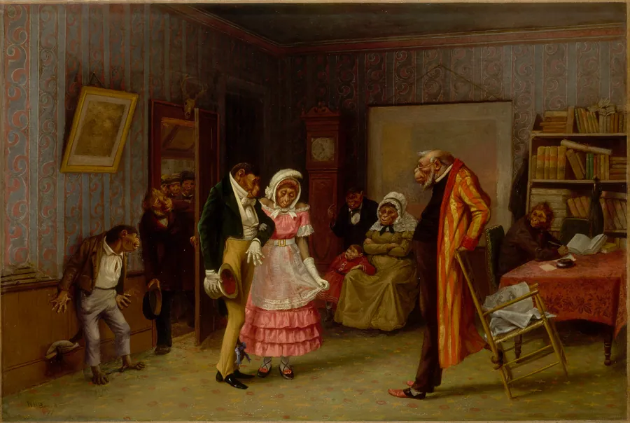 The Runaway Match by William Holbrook Beard, born Painesville, OH 1824-died New York City 1900