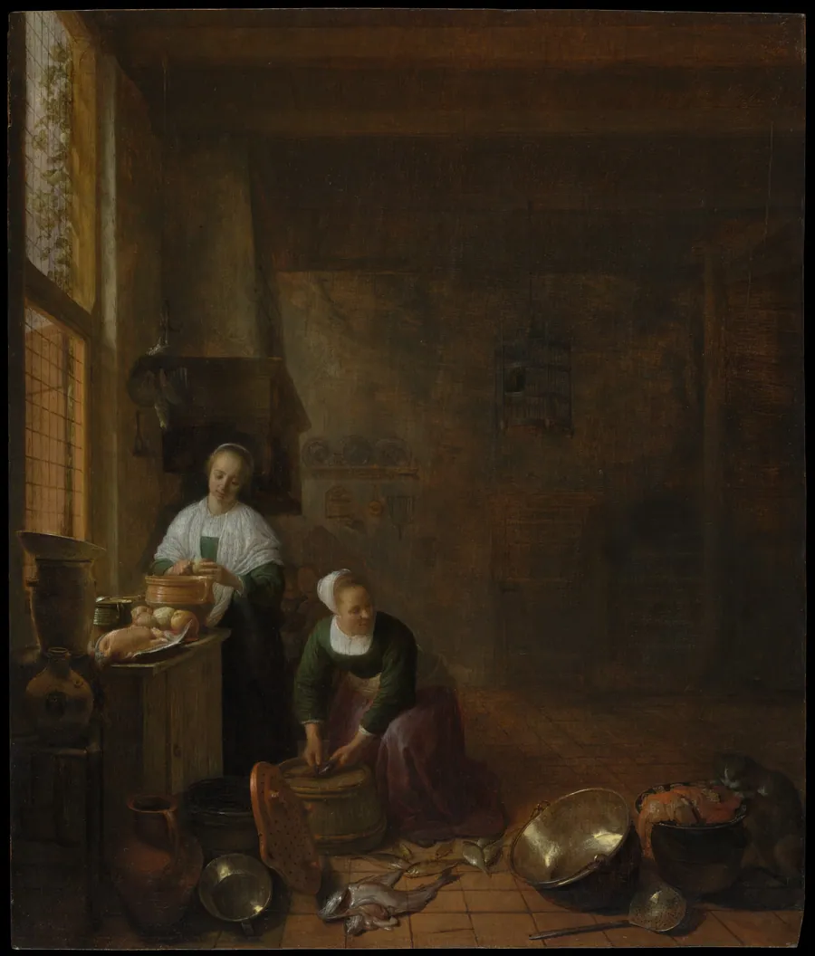 A Kitchen by Hendrick Sorgh