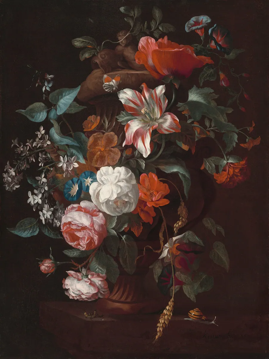Flowers in a Vase by Philip van Kouwenbergh