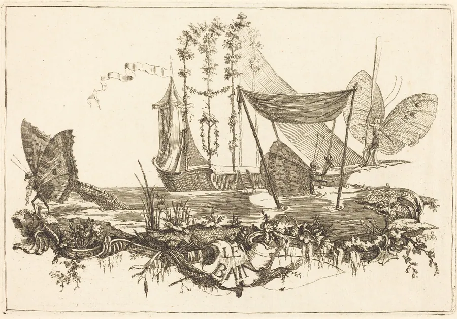 Le Bain (The Bath) by Charles Germain de Saint-Aubin